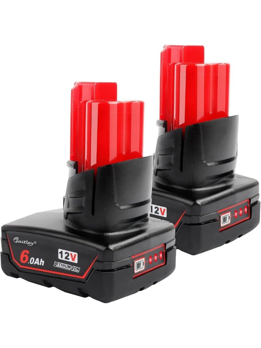 2 Pack 12V 6A Replacement Batteries for Power Tools - Compatible & Reliable